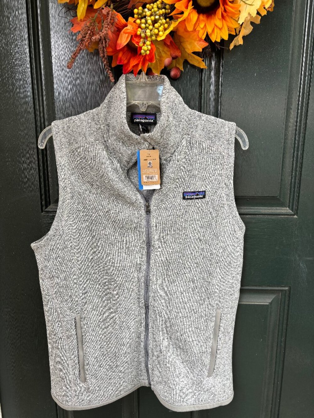 NWT Patagonia Better Sweater Gray Zip Vest Womens Sz L